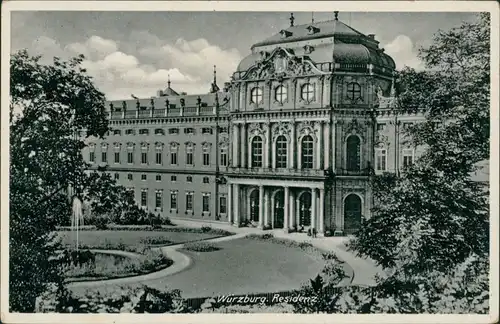 Ansichtskarte Würzburg Residenz 1939 