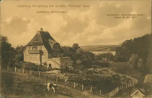 Gleschendorf-Scharbeutz Siedlung Klingberg Gr. Pönitzer See 1919 
