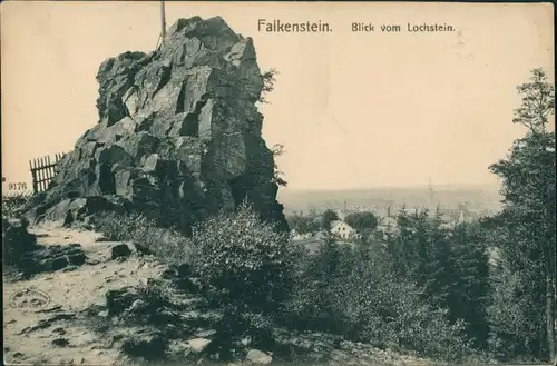 Ansichtskarte Falkenstein (Vogtland) Blick vom Lochstein 1912 