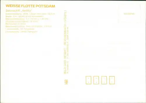 Ansichtskarte Potsdam Weiße Flotte Potsdam - Salonschiff Nedlitz 1990