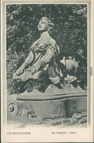 Ansichtskarte Veitshöchheim Kgl. Hofgarten – Sphinx 1913