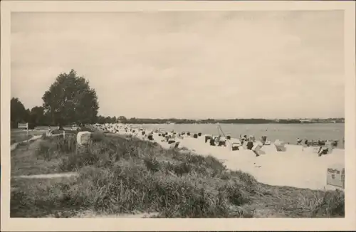 Ansichtskarte Scharbeutz Strand mit Körben 1932