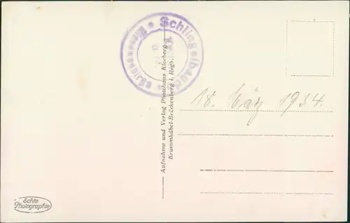 Postcard Krummhübel Karpacz Partie an der Schlingelbaude 1934 