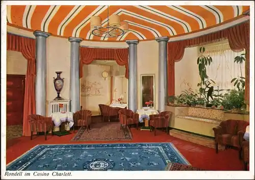 Ansichtskarte Magdeburg Rondell im Casino Charlott - Haus Hohenzollern 1936 