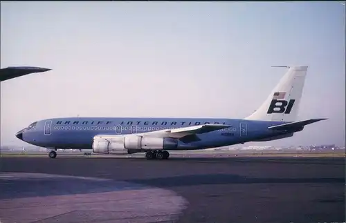 Ansichtskarte  Flugzeug BRANIFF INTERNATIONAL Boeing 707-138B 1980