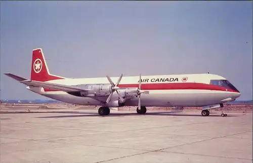  Flugzeug "Air Canada" - Vickers Vanguard Cargoliner auf dem Flughafen 1972