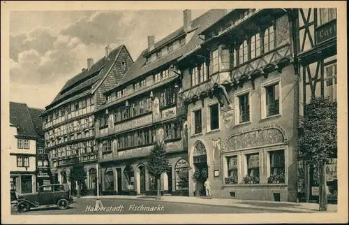 Ansichtskarte Halberstadt Fischmarkt 1939
