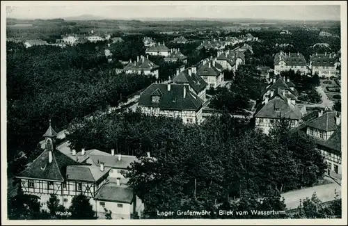 Ansichtskarte Grafenwöhr Blick vom Wasserturm auf die Stadt 1938