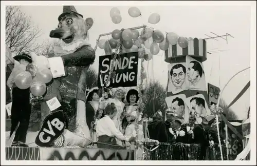 Foto  Karneval Fasching Umzugswagen CVB 1955 Privatfoto 