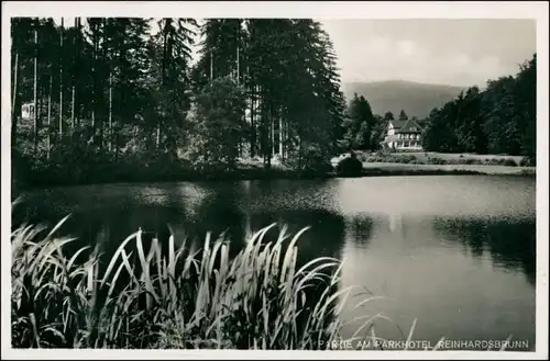 Ansichtskarte Friedrichroda Partie am Parkhotel Reinhardsbrunn 1939