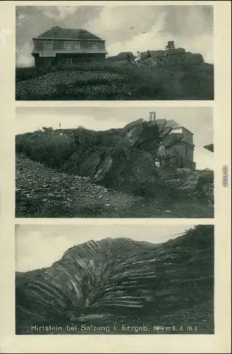 Satzung am Hirtstein-Marienberg im Erzgebirge 3 Bild: Gasthaus und Felsen 1928 