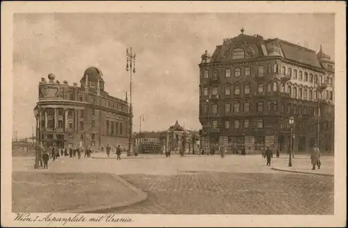 Ansichtskarte Wien Aspernplatz mit Urania 1936 