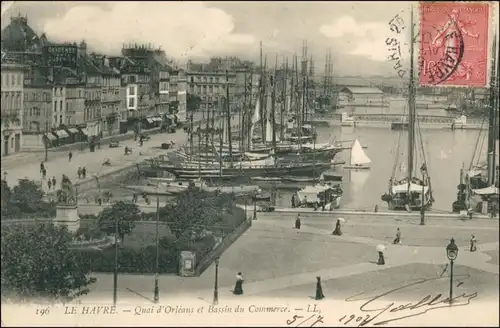 CPA Le Havre Straße, Quai d Orleans 1907 