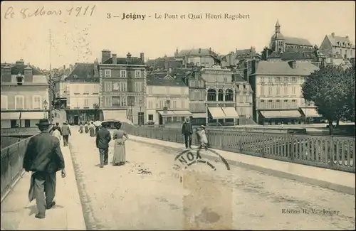 CPA Joigny Straße - Quai Henri Ragobert 1911 