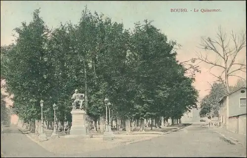 CPA Bourg-en-Bresse Straßenpartie - Le Quinconce 1909 