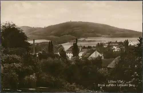 Ansichtskarte Löbau Blick auf den Löbauer Berg 1928 