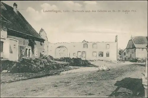 Lauterfingen Luterfing Loudrefing Straße St. Feld MG Zug 66 1915