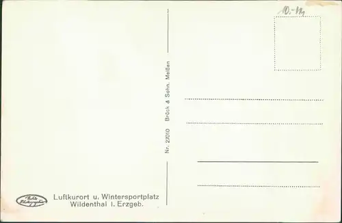 Ansichtskarte Wildenthal-Eibenstock Blick auf die Stadt 1932 