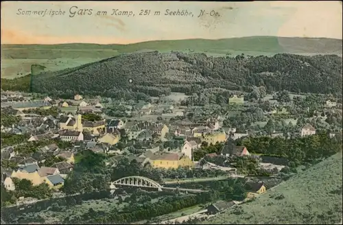Ansichtskarte Gars am Kamp Blick auf die Stadt 1919 