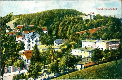 Postcard Krummhübel Karpacz Stadtpartie 1914