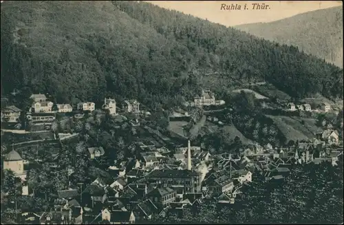 Ansichtskarte Ruhla Blick auf Stadt und Fabriken 1917 