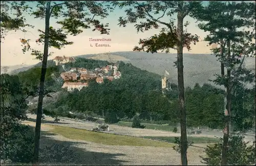 Ansichtskarte Neuweilnau-Weilrod Partie an der Stadt 1911 