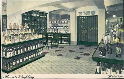 CPA Straßburg Strasbourg Weinlage Union - Innen 1929 