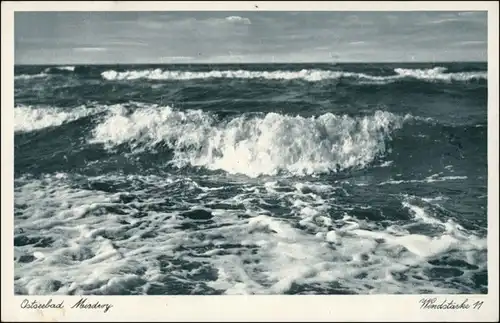 Postcard Misdroy Międzyzdroje Windstärke 11 1932 