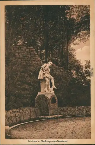 Ansichtskarte Weimar Shakespeare Denkmal 1922 