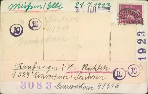 Meißen Luftbild, Stadt, Brücken und Elbtal 1923 Walter Hahn:5674 