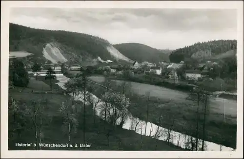 Ansichtskarte Wünschendorf (Elster) Blick ins Elstertal 1934 