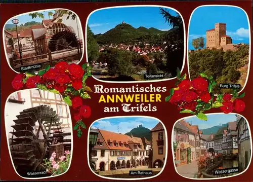 Annweiler am Trifels Romantisches ..., Stadtmühle, Wasserrad, Wassergasse 1990