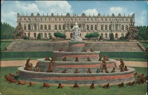 Ansichtskarte Chiemsee Schloß Herrenchiemsee mit Latonabrunnen 1921
