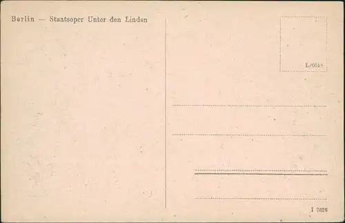 Ansichtskarte Mitte-Berlin Staatsoper Unter den Linden 1930