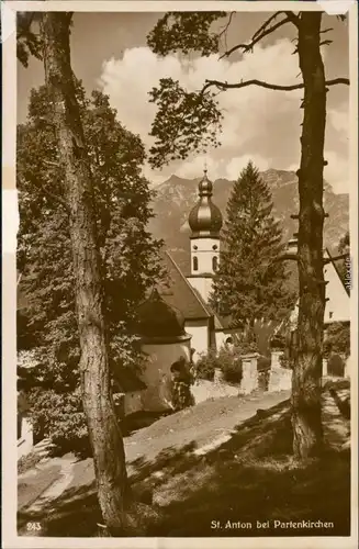 Ansichtskarte Partenkirchen-Garmisch-Partenkirchen St. Anton 1941