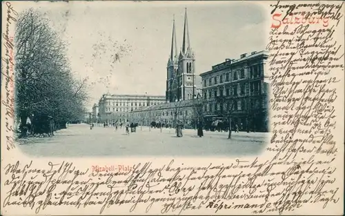 Ansichtskarte Salzburg Mirabell-Platz 1898 