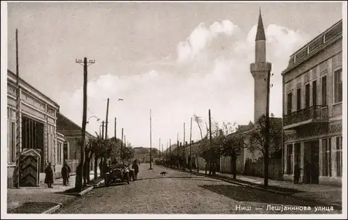 Nisch Niš Ниш Лешјанинова улица/Leshjaninova Straße 1932