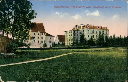 Ansichtskarte Schonstett Sanatoium, Schloss und Neubau 1912