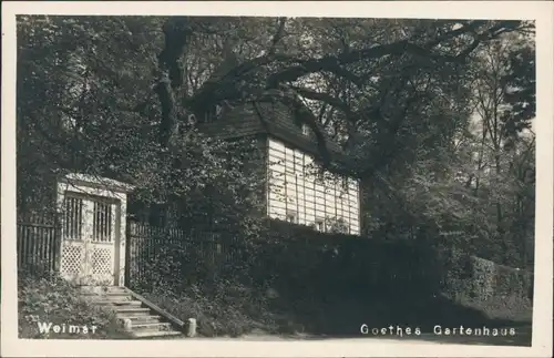 Ansichtskarte Weimar Goethes Gartenhaus 1929