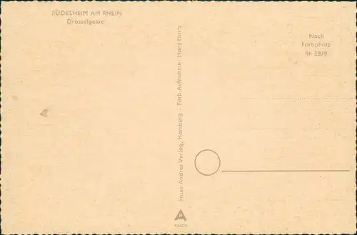 Ansichtskarte Rüdesheim (Rhein) Drosselgasse belebt 1972