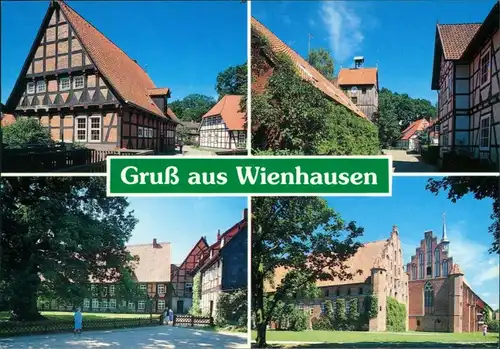 Ansichtskarte Wienhausen Gruß aus ... Fachwerkhäuser 1990