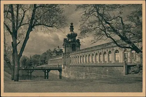 Ansichtskarte Innere Altstadt-Dresden Partie am Zwinger 1940 