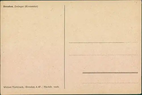 Ansichtskarte Innere Altstadt-Dresden Partie am Zwinger 1940 