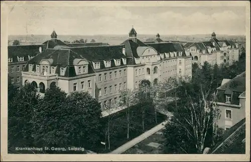 Ansichtskarte Leipzig Partie am Krankenhaus St. Georg 3 1953