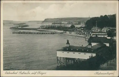 Ansichtskarte Sassnitz Saßnitz Partie an den Hafenanlagen 1928 
