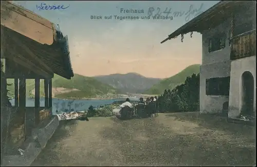 Ansichtskarte Tegernsee (Stadt) Partie am Freihaus 1916 