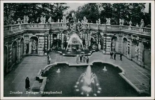 Ansichtskarte Innere Altstadt-Dresden Zwinger - Nymphenbad 1939 