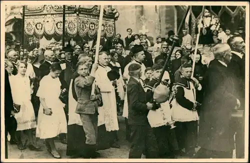 Ansichtskarte Erfurt Kinder und geistliche - Prozession 1934 