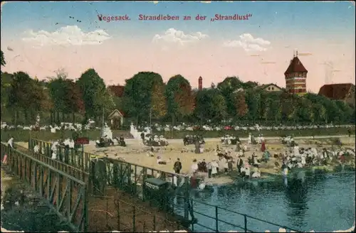 Ansichtskarte Vegesack-Bremen Strandleben, Strandlust 1925 