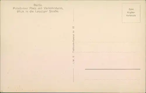 Ansichtskarte Tiergarten-Berlin Straßenbahn - Potsdamer Platz 1928 